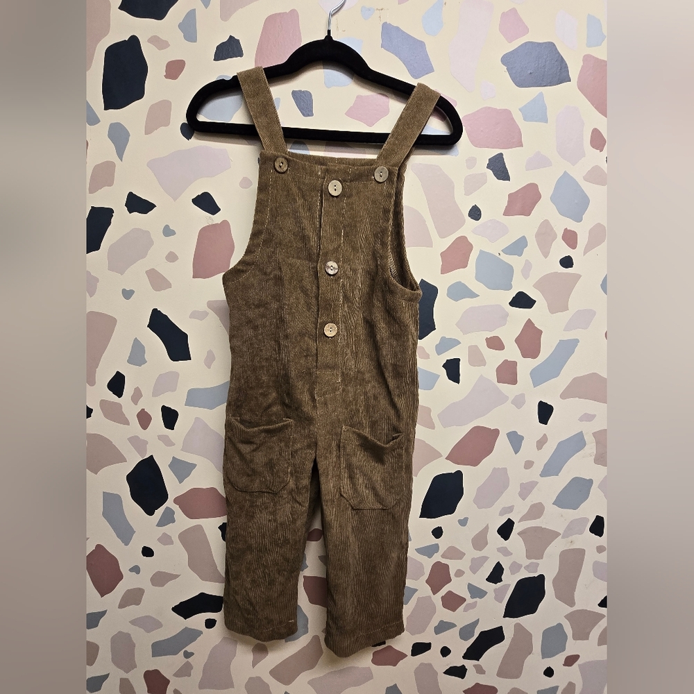 Brown Cordoroy Overalls